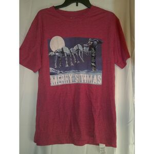 Gap Star Wars Merry Sithmas Christmas T-Shirt Graphic Tee Red Holiday Medium NWT